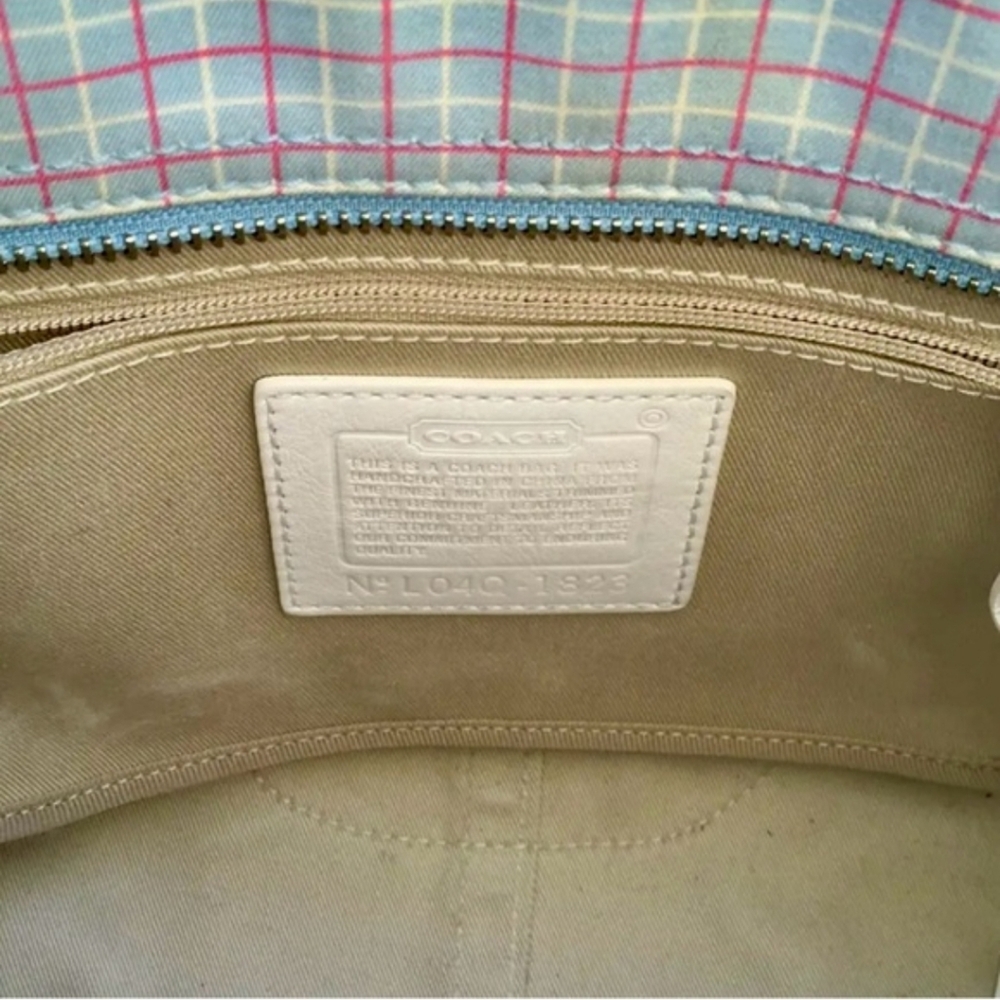 COACH Soho Tattersall Twill Tote 2004 Vintage with THE BULLSEYE - Picture 7 of 11